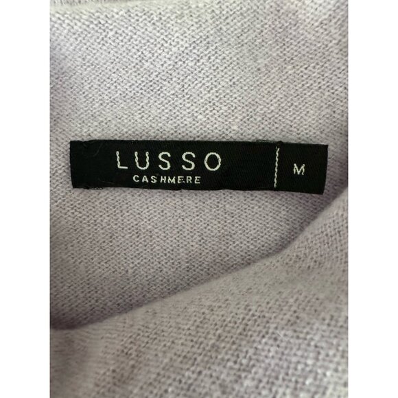 LUSSO Light Lavender Cashmere Mock Turtleneck Sleeveless Sweater Sz M - Picture 5 of 5